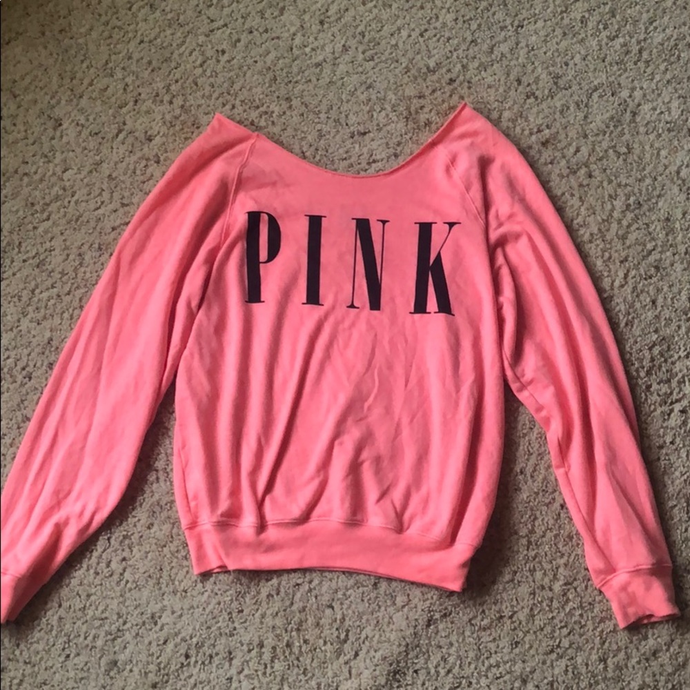 Off the shoulder PINK sweatshirt